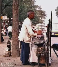 剃头挑子图片,传统手艺的流动记忆